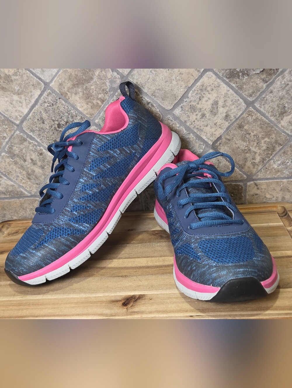 Womans Skechers Work Comfort Flex Pro HC SR Athletic Footwear Navy Size 9 B